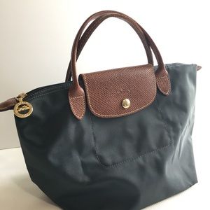 Steel Gray Longchamp Le Pliage Mini